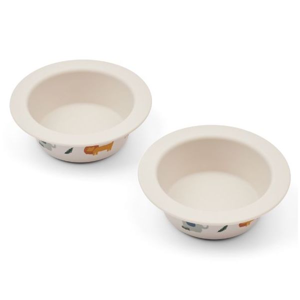 Set de 2 bols ventouse Peony - Safari