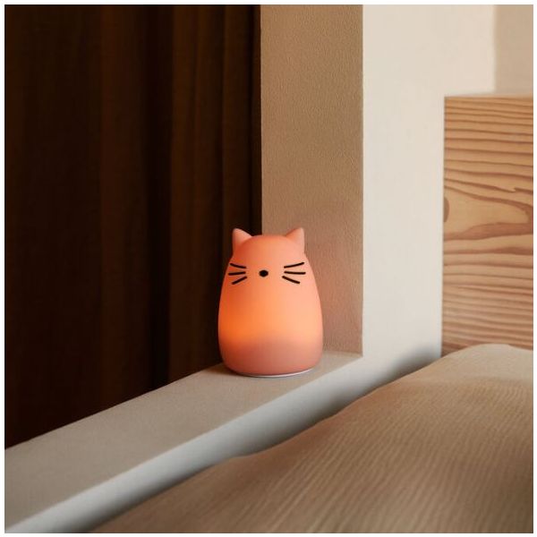 Veilleuse - Chat Rose