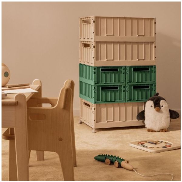 Boîte de rangement Weston avec roulettes - L - Sable