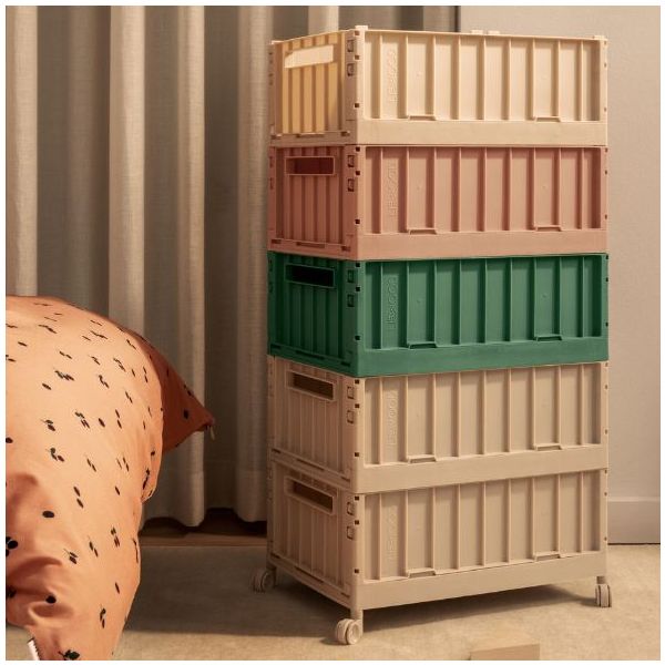 Boîte de rangement Weston avec roulettes - L - Sable