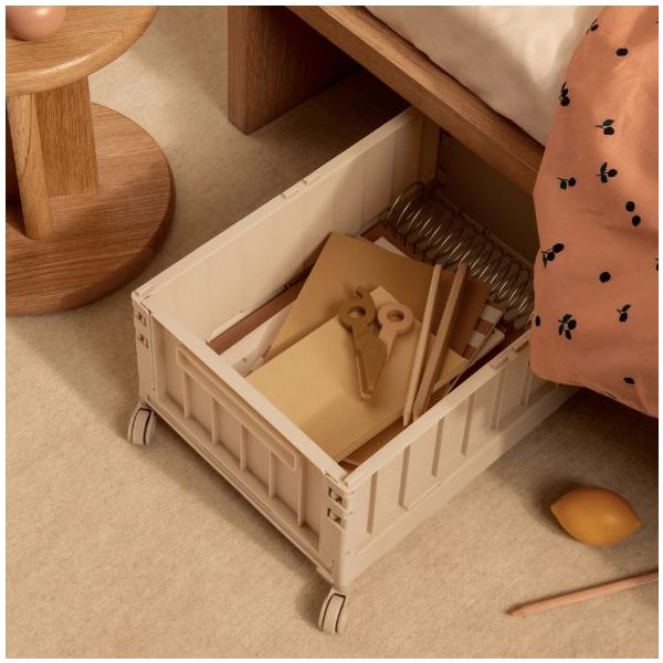 Boîte de rangement Weston avec roulettes - M - Sable