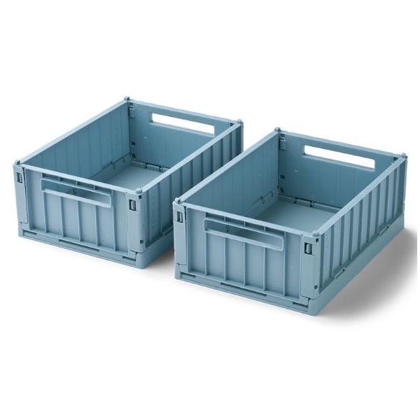 2-Pack Weston Storage Box - Beach Blue - S