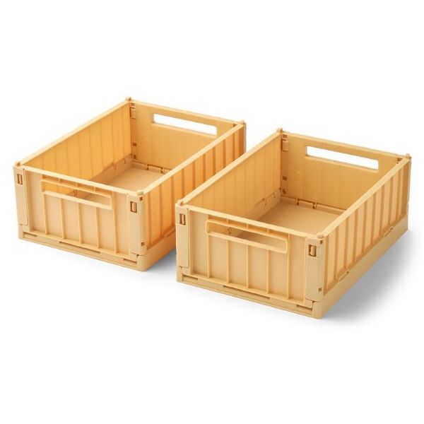 2-Pack Weston Storage Box - Lemon Yellow - S