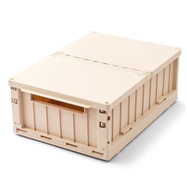 Boîte de rangement sous lit Weston avec couvercle & roulettes - Sable