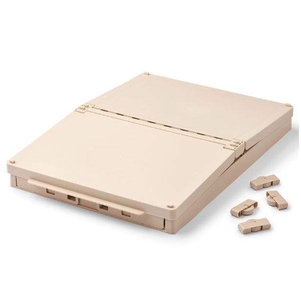 Boîte de rangement sous lit Weston avec couvercle & roulettes - Sable