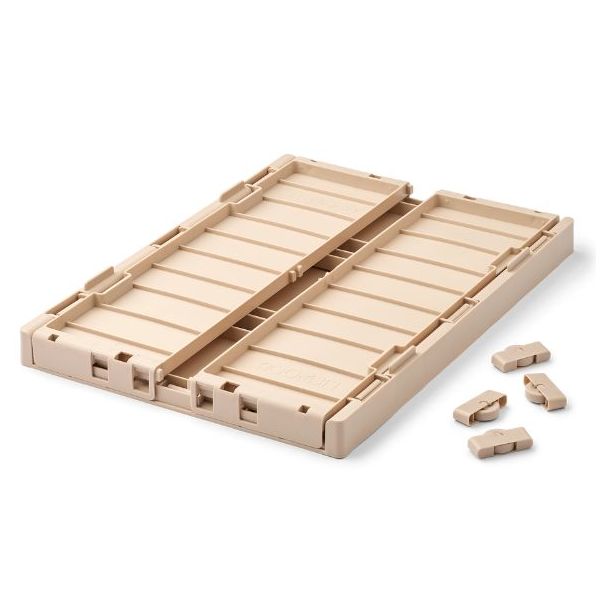 Boîte de rangement sous lit Weston avec couvercle & roulettes - Sable