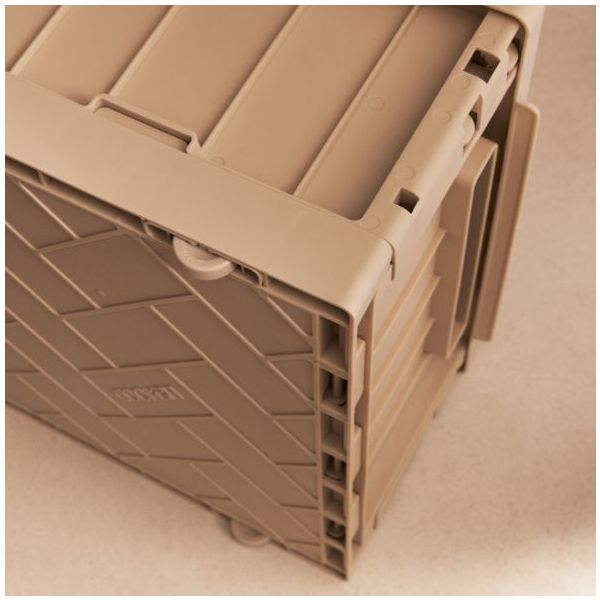 Boîte de rangement sous lit Weston avec couvercle & roulettes - Sable