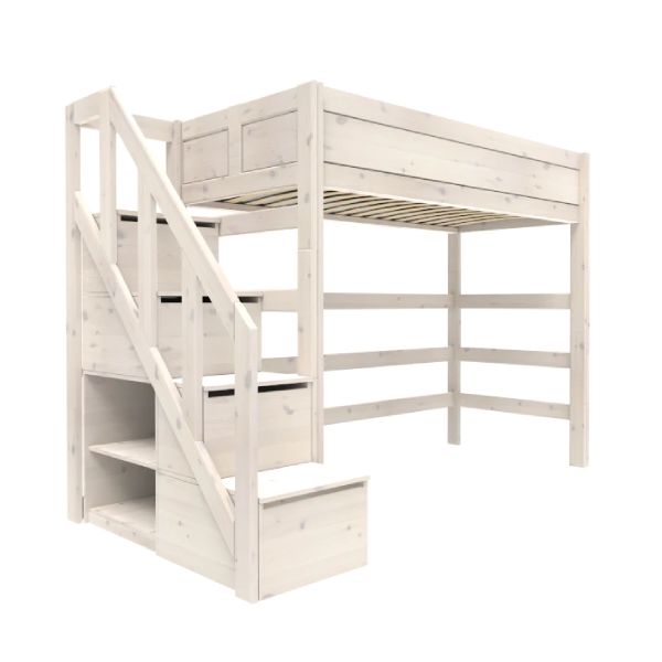 Lit Mezzanine haut (H 177 cm) - Escaliers