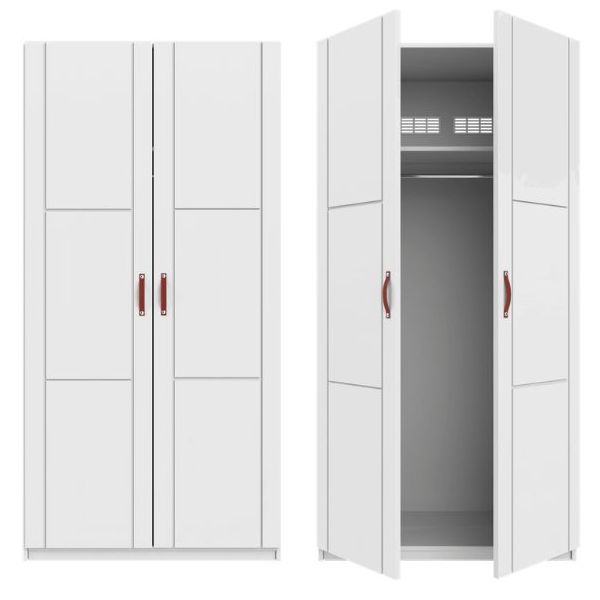 Armoire 100 cm - 2 portes - 1 tringle & 1 étagère