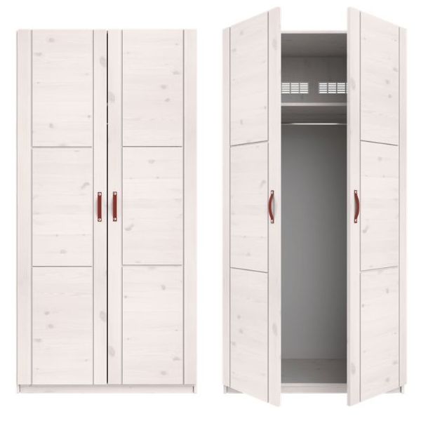 Armoire 100 cm - 2 portes - 1 tringle & 1 étagère