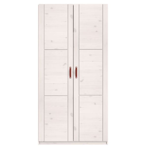 Armoire 100 cm - 2 portes - 1 tringle & 4 étagères