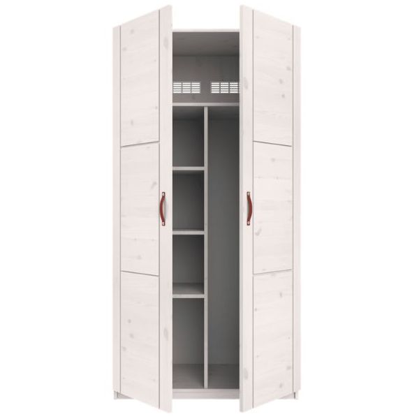 Armoire 100 cm - 2 portes - 1 tringle & 4 étagères