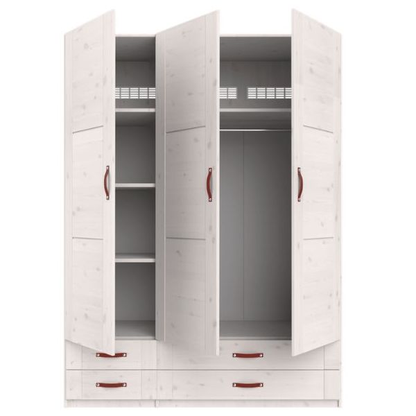 Armoire 150 cm - 3 portes & 4 tiroirs