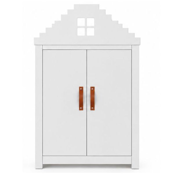 Bibliothèque Escaliers - 2 portes - Blanc