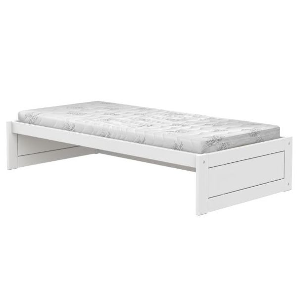 Mitwachsendes Bodenbett Montessori 90 x 200 cm - Weiss