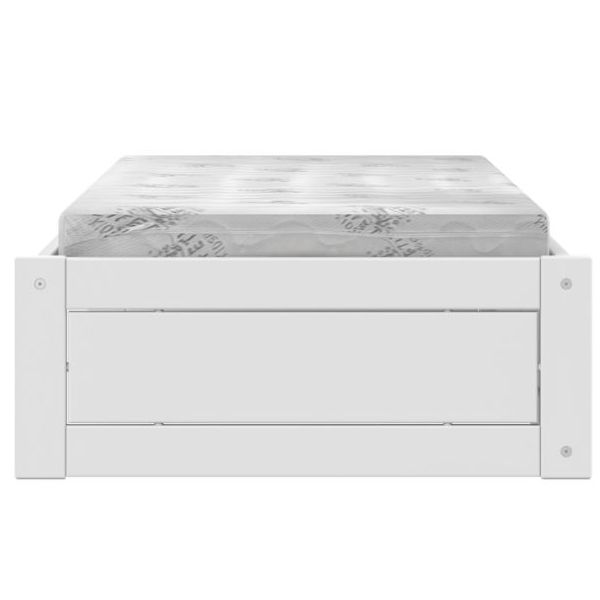 Mitwachsendes Bodenbett Montessori 90 x 200 cm - Weiss