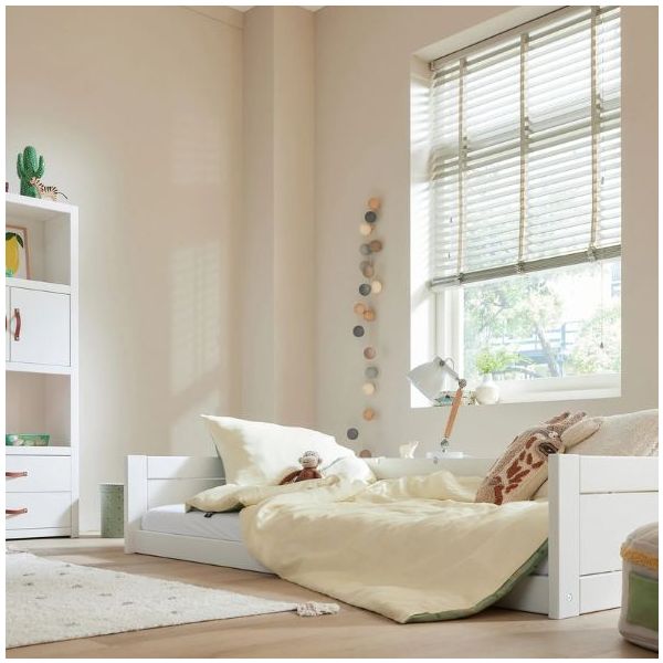 Mitwachsendes Bodenbett Montessori 90 x 200 cm - Weiss