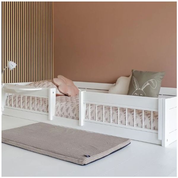 Mitwachsendes Bodenbett Montessori 90 x 200 cm - Weiss