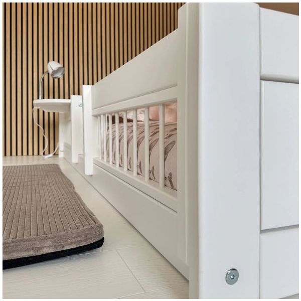 Mitwachsendes Bodenbett Montessori 90 x 200 cm - Weiss