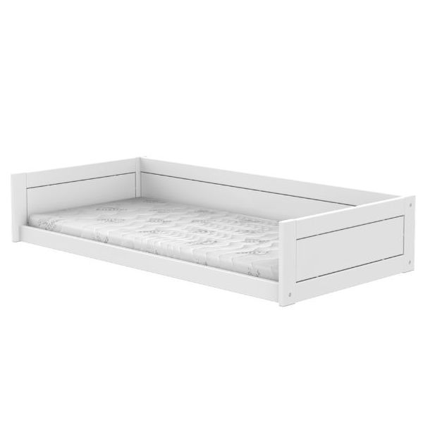 Mitwachsendes Bodenbett Montessori 90 x 200 cm - Weiss