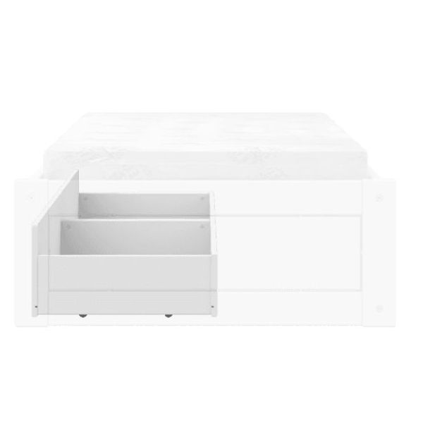 Set aus 2 Aufbewahrungsschubladen für Montessori-Bett - Weiss