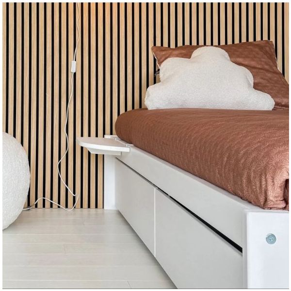 Set aus 2 Aufbewahrungsschubladen für Montessori-Bett - Weiss