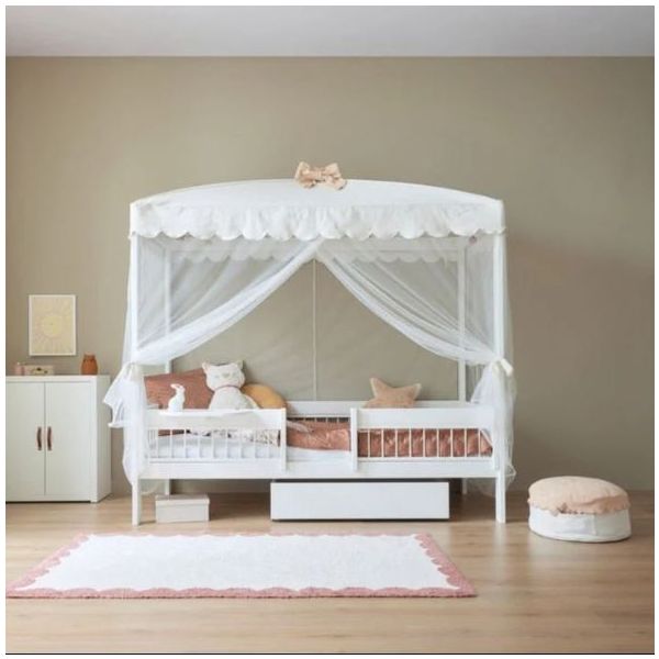 Petite barrière de sécurité à barreaux Breeze - 80 cm - Blanc