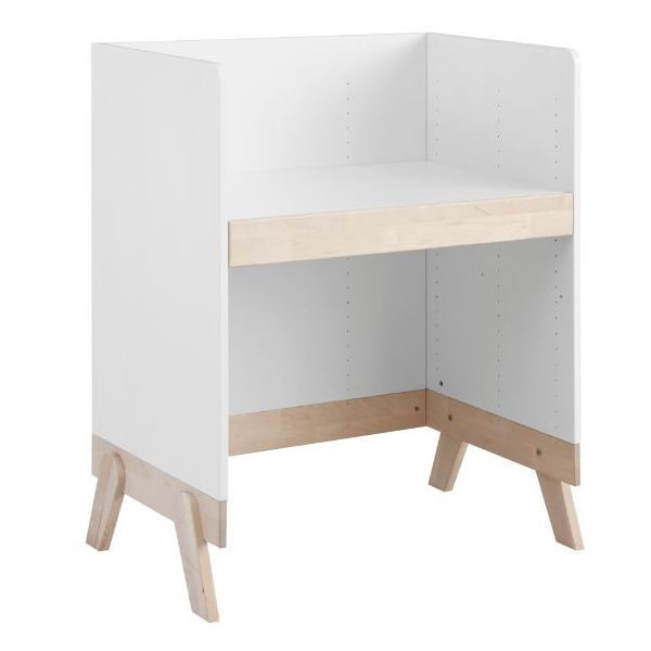 Table à langer évolutive / Bureau - Blanc / Naturel