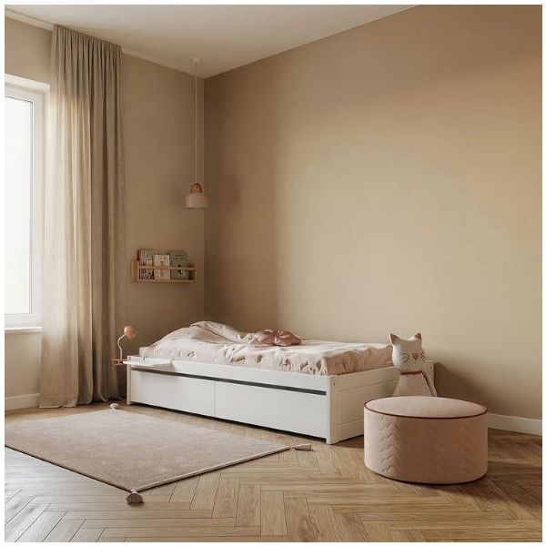 Mitwachsendes Bodenbett Montessori 120 x 200 cm - Weiss