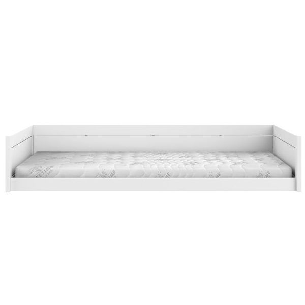 Mitwachsendes Bodenbett Montessori 120 x 200 cm - Weiss