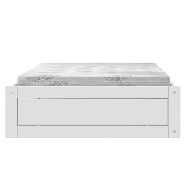 Mitwachsendes Bodenbett Montessori 120 x 200 cm - Weiss