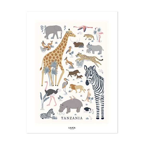 Affiche Tanzania (30 x 40 cm)