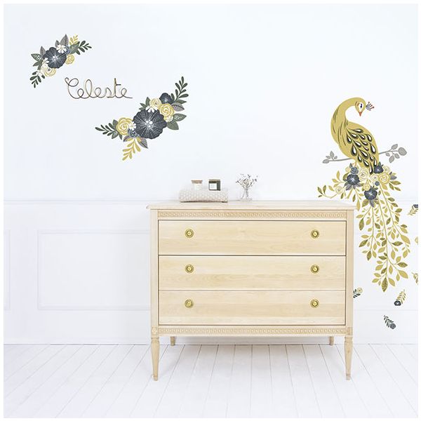 Sticker (29,7 x 42 cm) - Couronne de fleurs