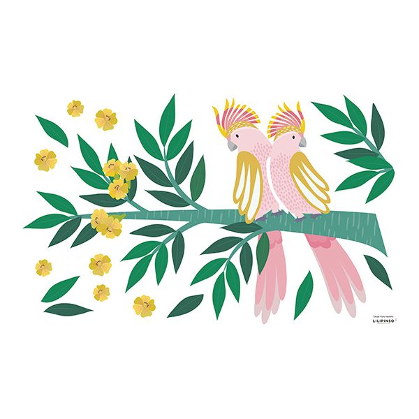 Sticker Décor M - Duo de Cacatoès