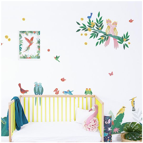 Sticker Décor M - Duo de Cacatoès