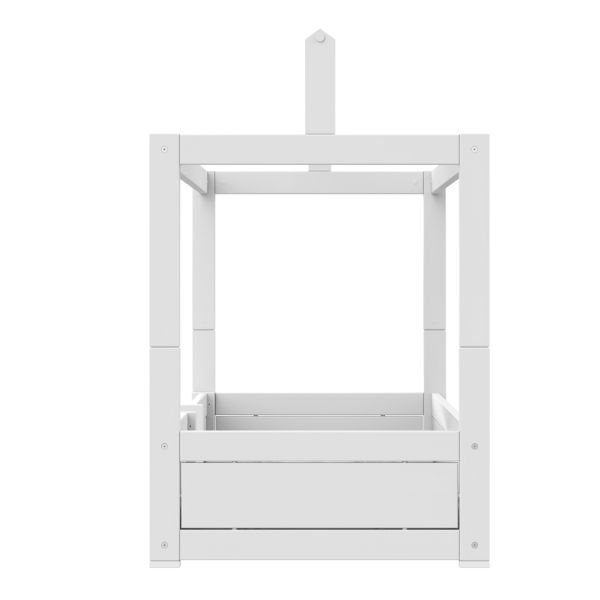Lit 90 x 200 cm 4 en 1 avec structure supérieure - Deluxe