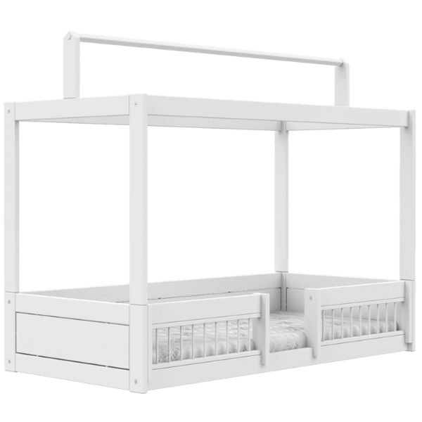 Lit Cabane Montessori 90 x 200 cm - Premium - Blanc
