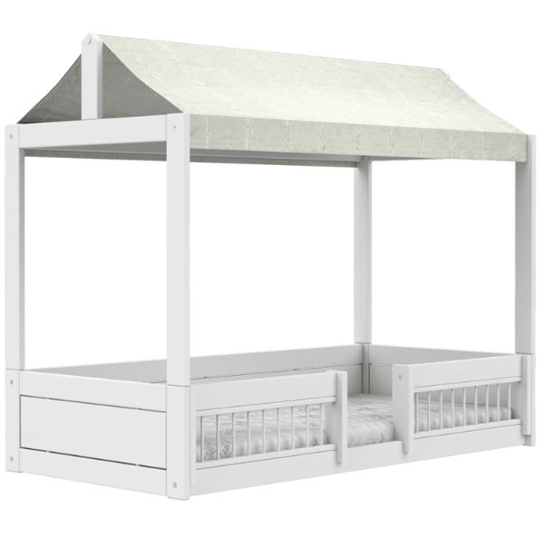 Lit Cabane Montessori 90 x 200 cm - Premium - Blanc