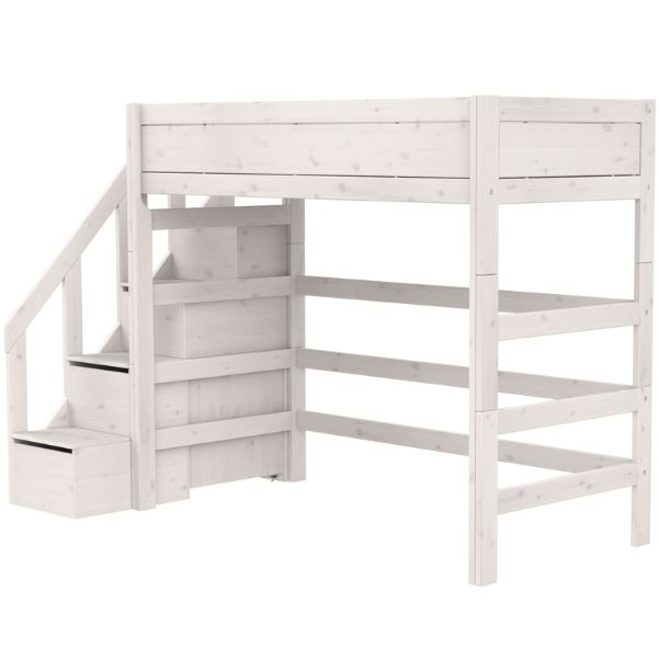 Lit mezzanine 90 x 200 cm hauteur 177 cm avec Escalier - Deluxe