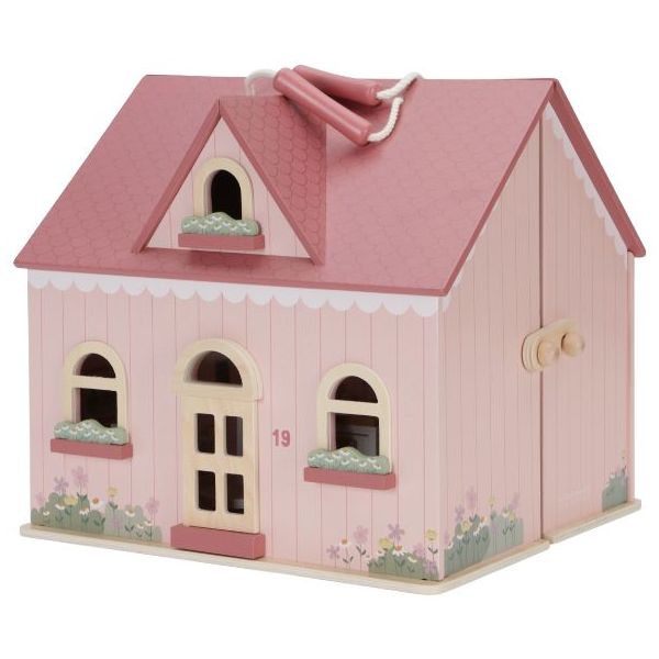 Petite maison de poupée en bois meublée