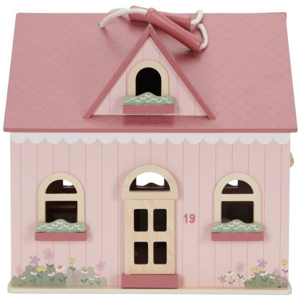 Petite maison de poupée en bois meublée