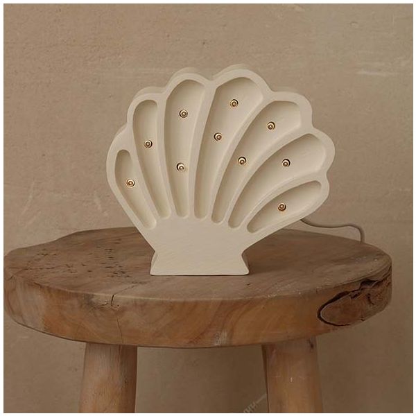 Lampe Coquillage - Blanc Perle