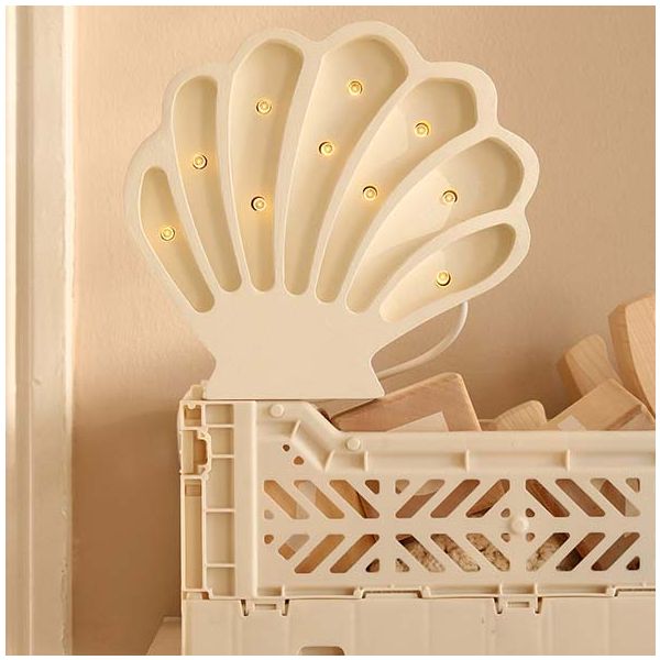 Lampe Coquillage - Blanc Perle