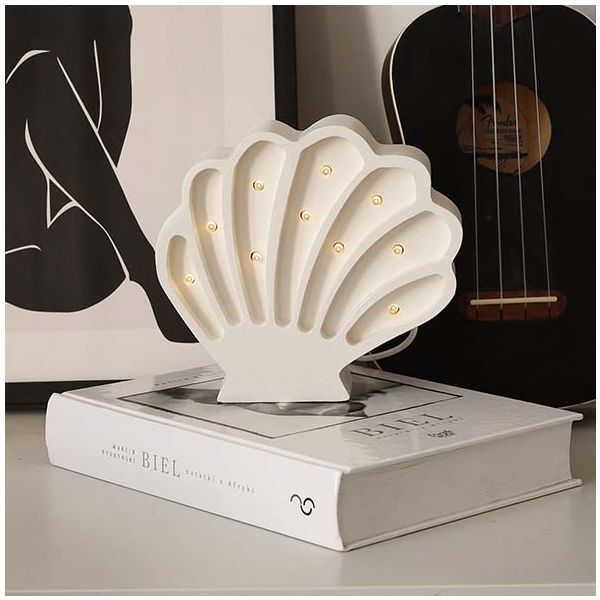 Lampe Coquillage - Blanc Perle