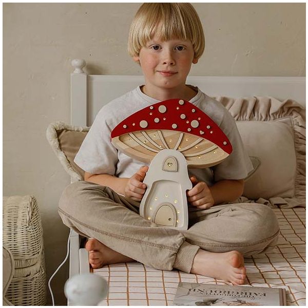 Lampe Maison Champignon - Rouge
