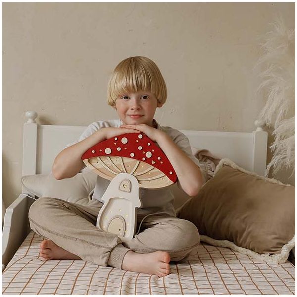 Lampe Maison Champignon - Rouge