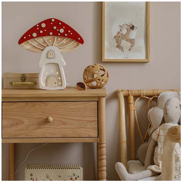 Lampe Maison Champignon - Rouge