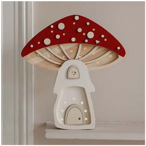 Lampe Maison Champignon - Rouge