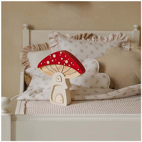 Lampe Maison Champignon - Rouge