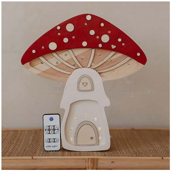 Lampe Maison Champignon - Rouge